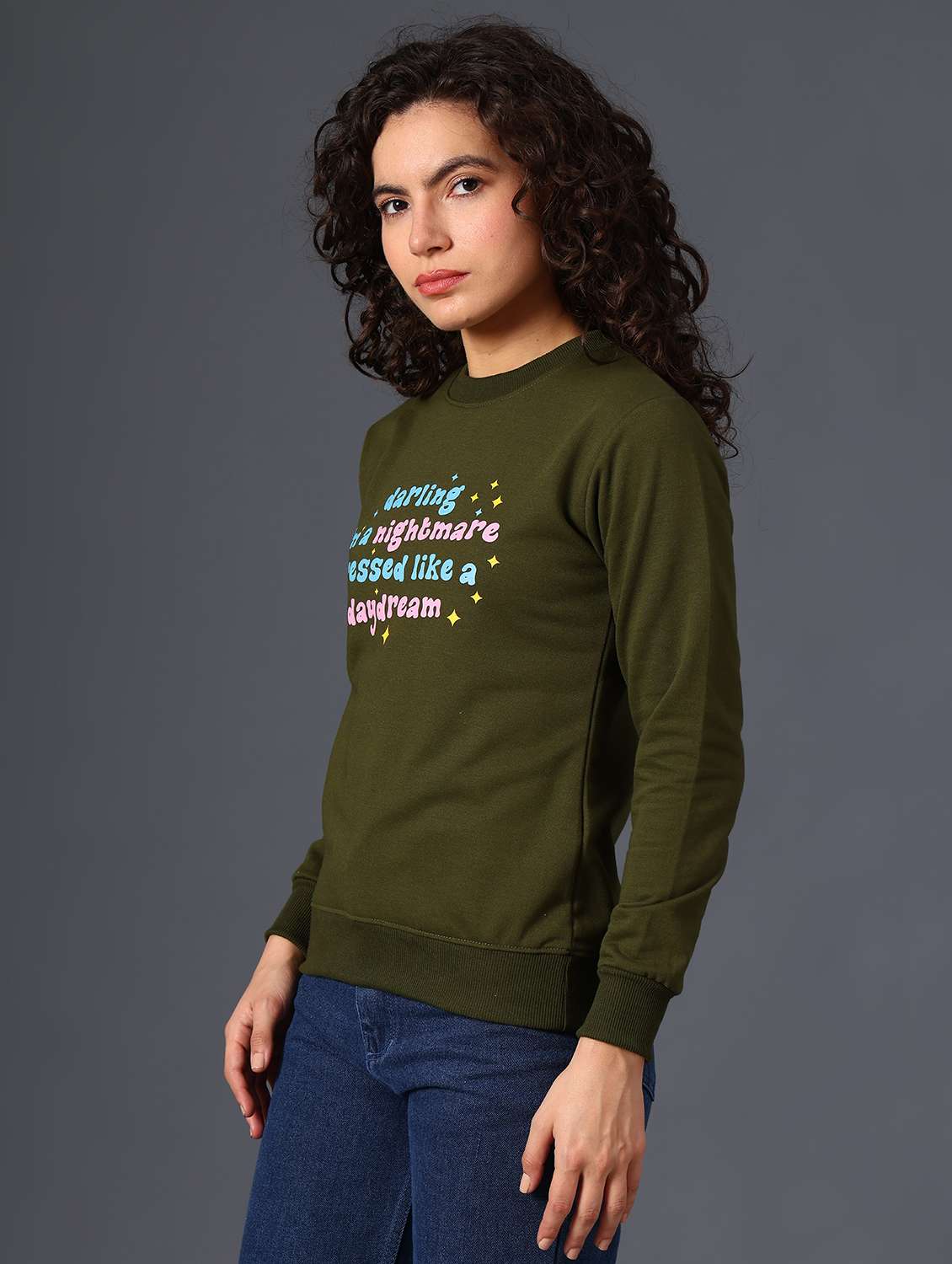 women printed long sleeve sweatshirt - 21988616 -  Standard Image - 6