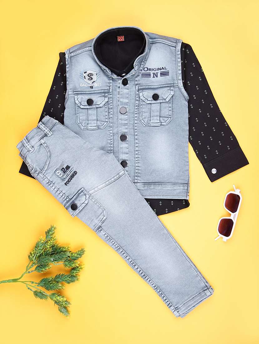 boys solid long sleeve full length set - 21988628 -  Standard Image - 1