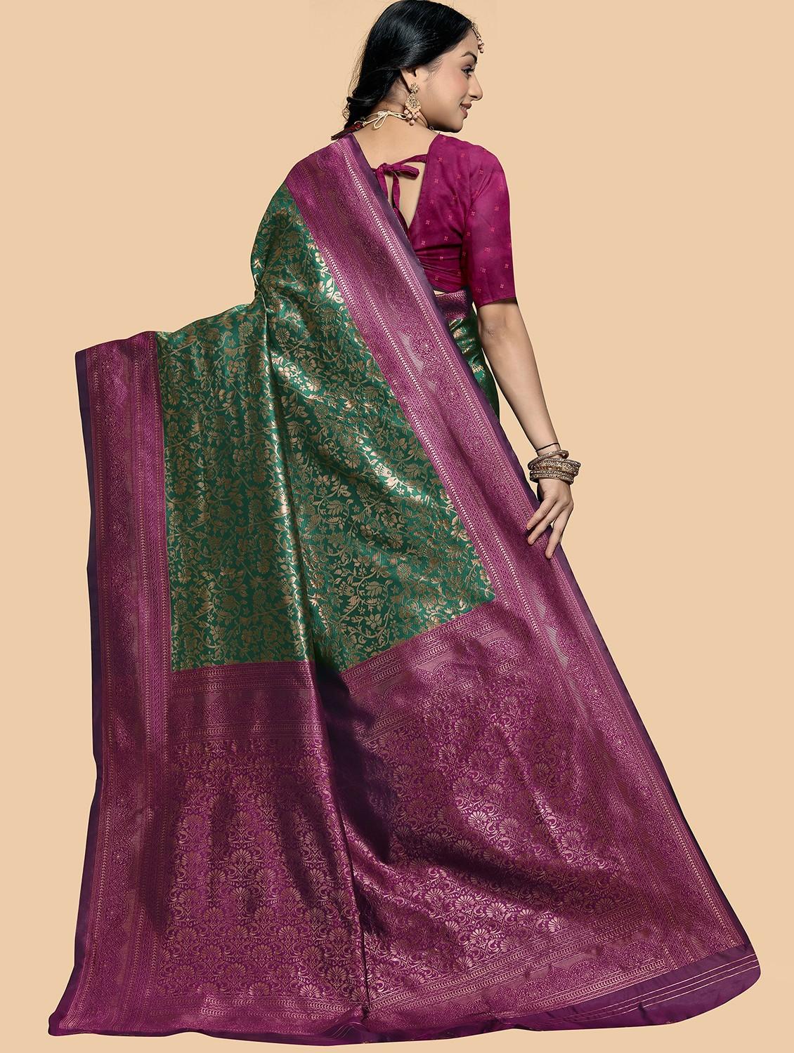 women self design banarasi saree with blouse - 21988690 - Standard Image - 1