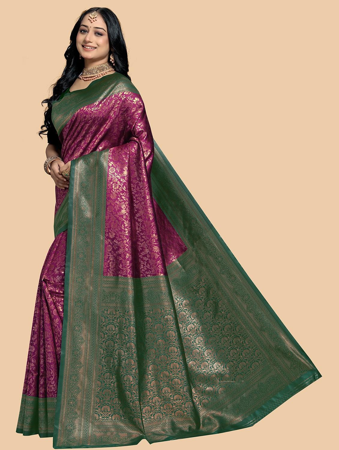 women self design banarasi saree with blouse - 21988691 - Standard Image - 1