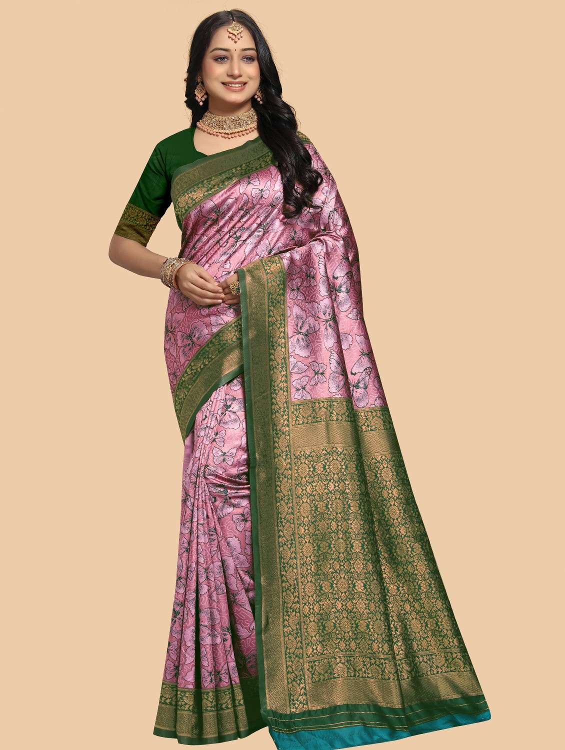 women self design banarasi saree with blouse - 21988694 -  Zoom Image - 0
