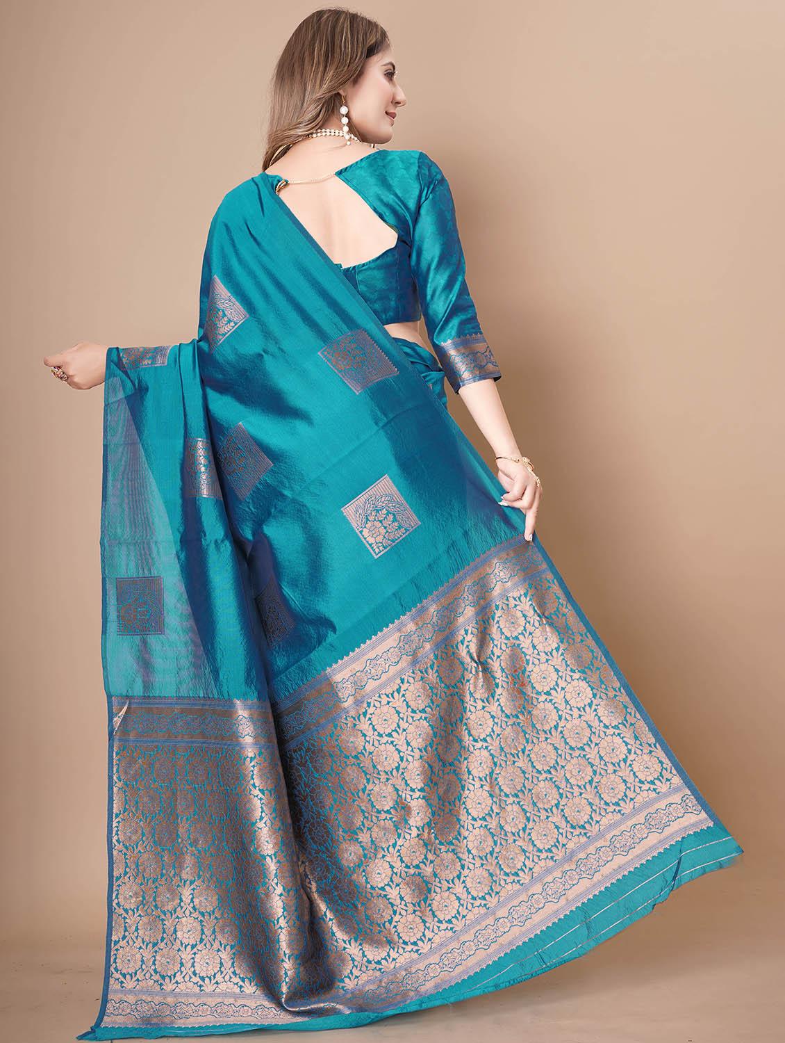 women self design banarasi saree with blouse - 21988703 - Standard Image - 1