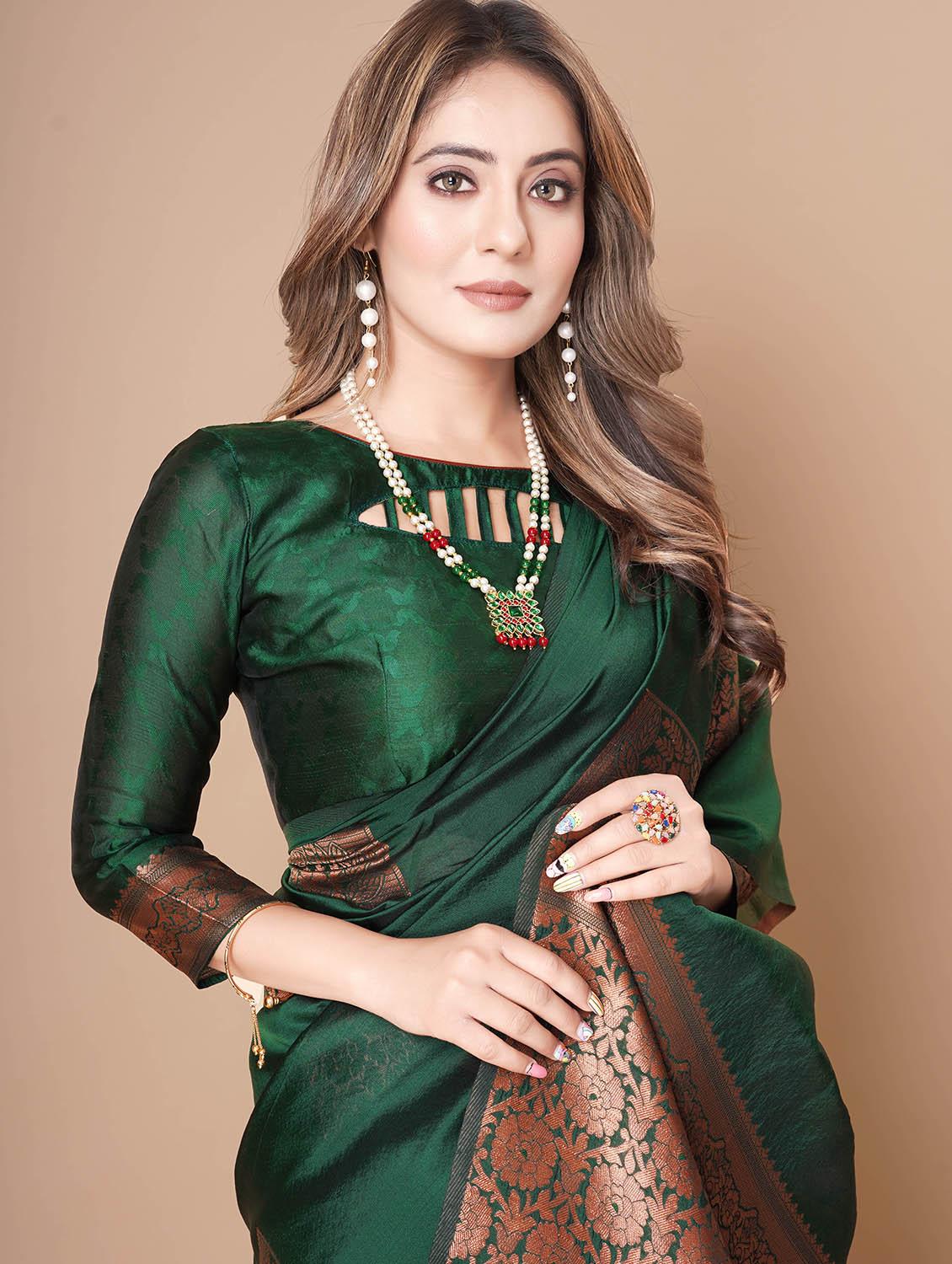 women self design banarasi saree with blouse - 21988705 - Standard Image - 1