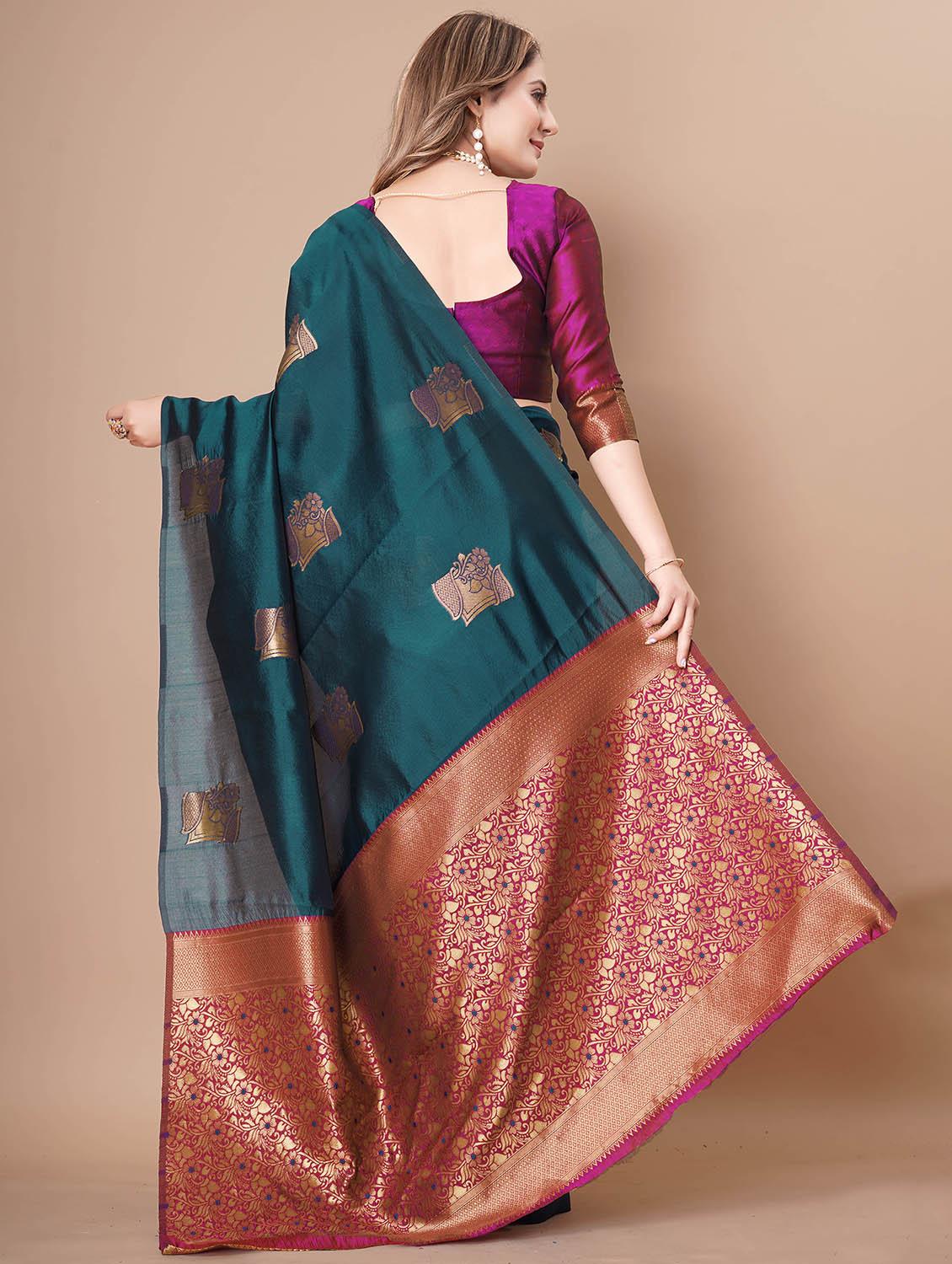 women self design banarasi saree with blouse - 21988706 - Standard Image - 1