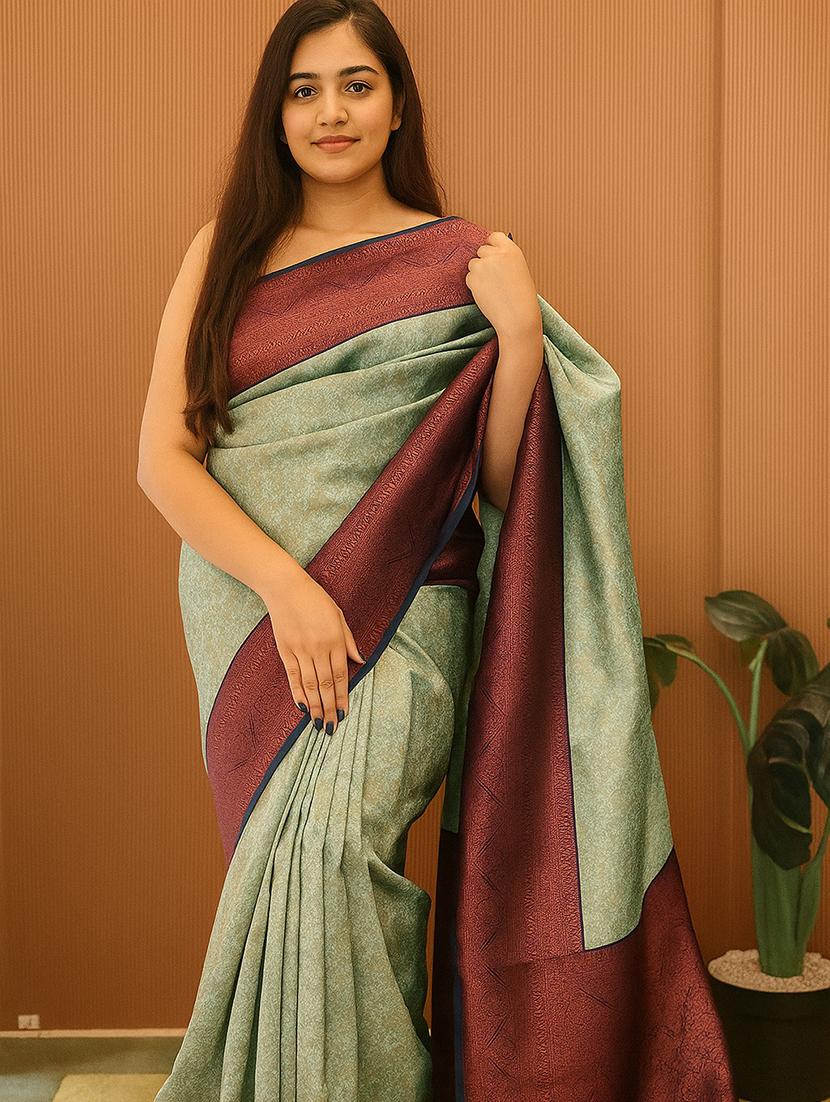 women self design bordered saree with blouse - 21988716 -  Standard Image - 1
