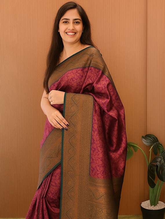 women self design banarasi saree with blouse - 21988718 - Standard Image - 1