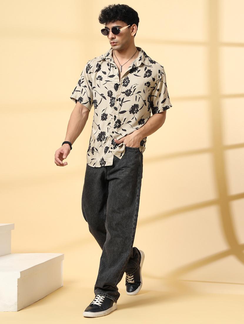 men printed short sleeve regular fit casual shirt - 21988751 - Standard Image - 4
