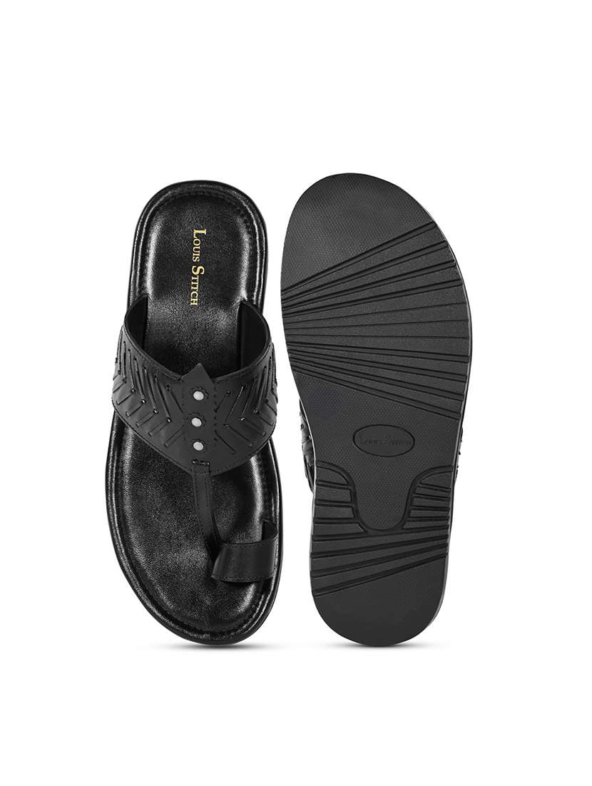 men cut work toe separator kolhapuri sandal - 21988804 - Standard Image - 4