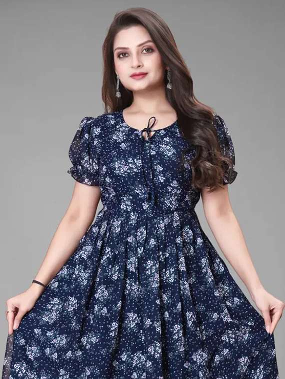 women floral print puff sleeve tiered maxi dress - 21988871 -  Standard Image - 4