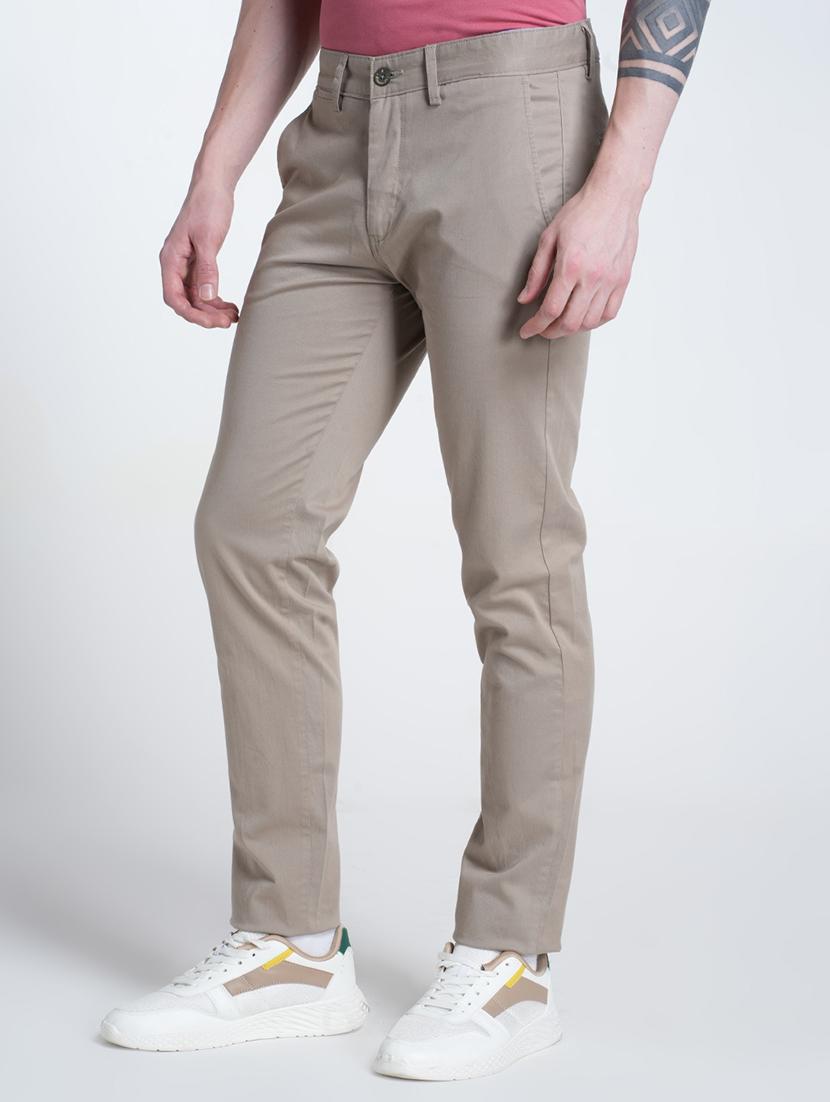 men solid mid rise flat front casual chinos  - 21988911 -  Standard Image - 1
