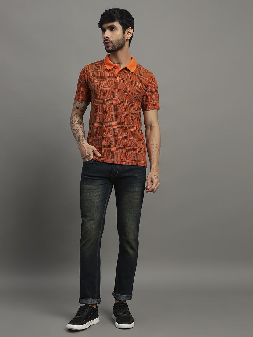 orange cotton blend all over print tshirt - 21988957 - Standard Image - 4