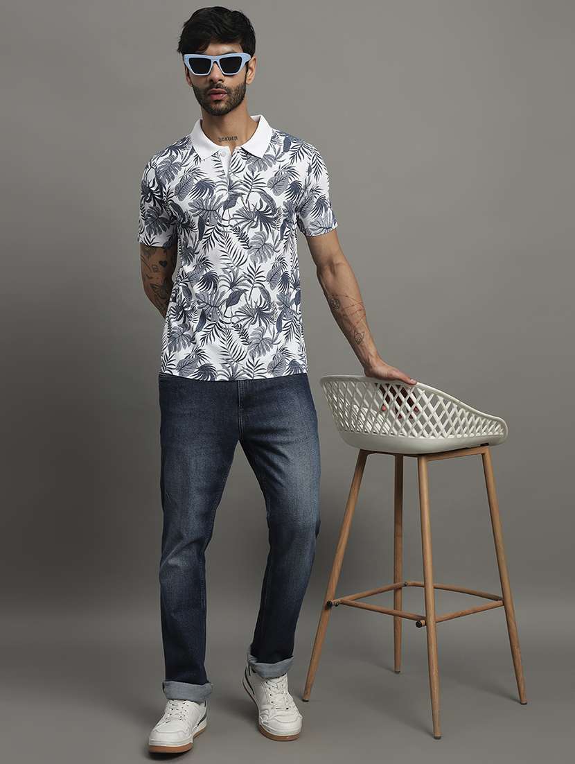 white cotton blend all over print tshirt - 21988960 - Standard Image - 4