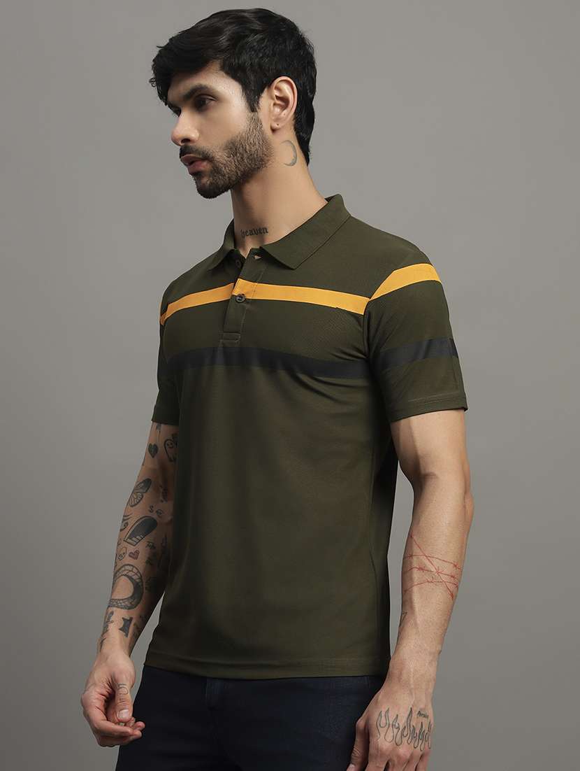 olive cotton blend all over print tshirt - 21988962 - Standard Image - 1