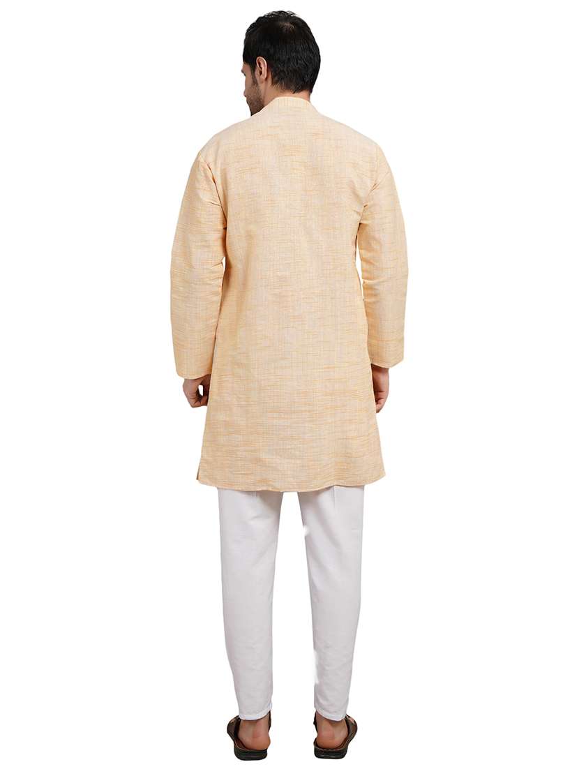men self design mandarin neck kurta pyjama ethnic wear set - 21989325 -  Standard Image - 4