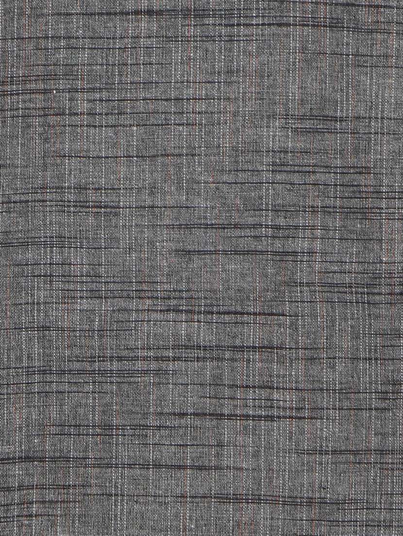 men melange mandarin neck long kurta - 21989341 - Standard Image - 6