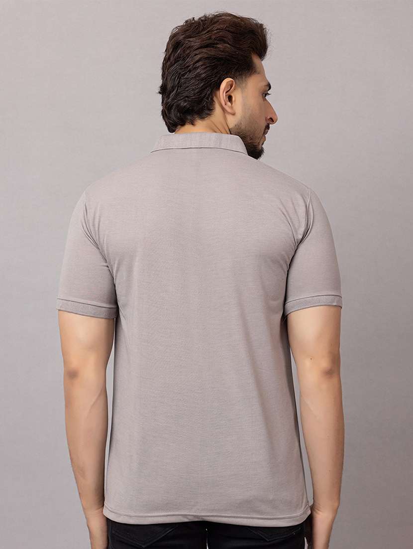 men solid short sleeve slim fit polo t-shirt - 21989344 -  Standard Image - 1