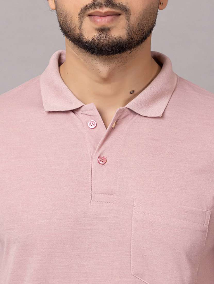 Men Solid Short Sleeve Slim Fit Polo T-shirt - 21989347 -  Standard Image - 4
