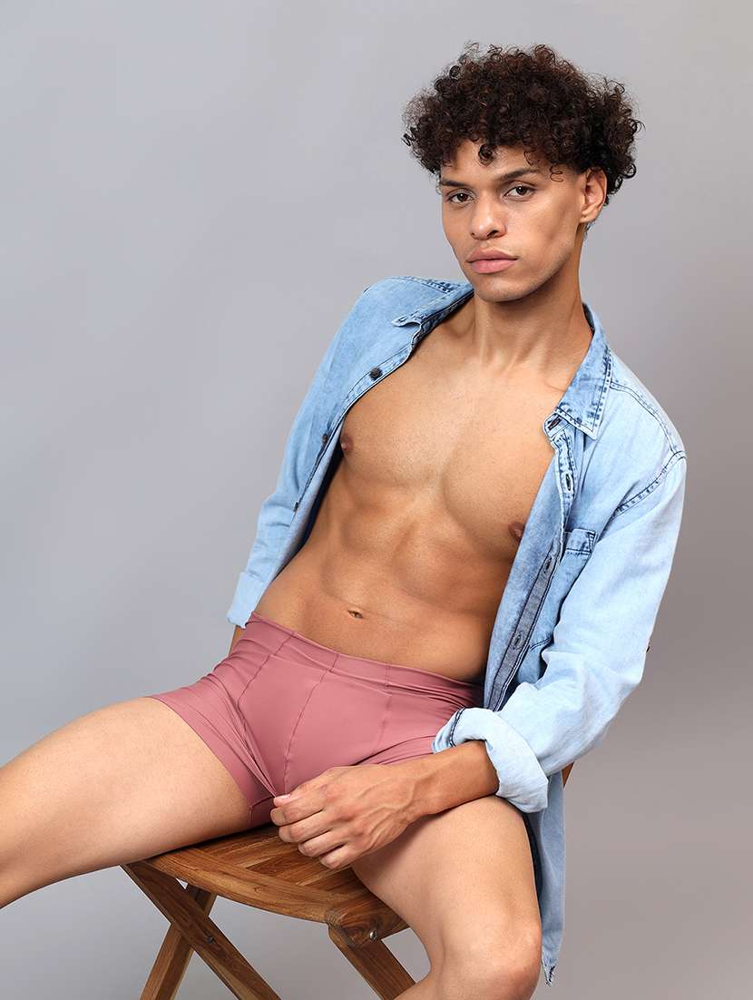 men solid low rise seamless trunks - 21989411 -  Standard Image - 1