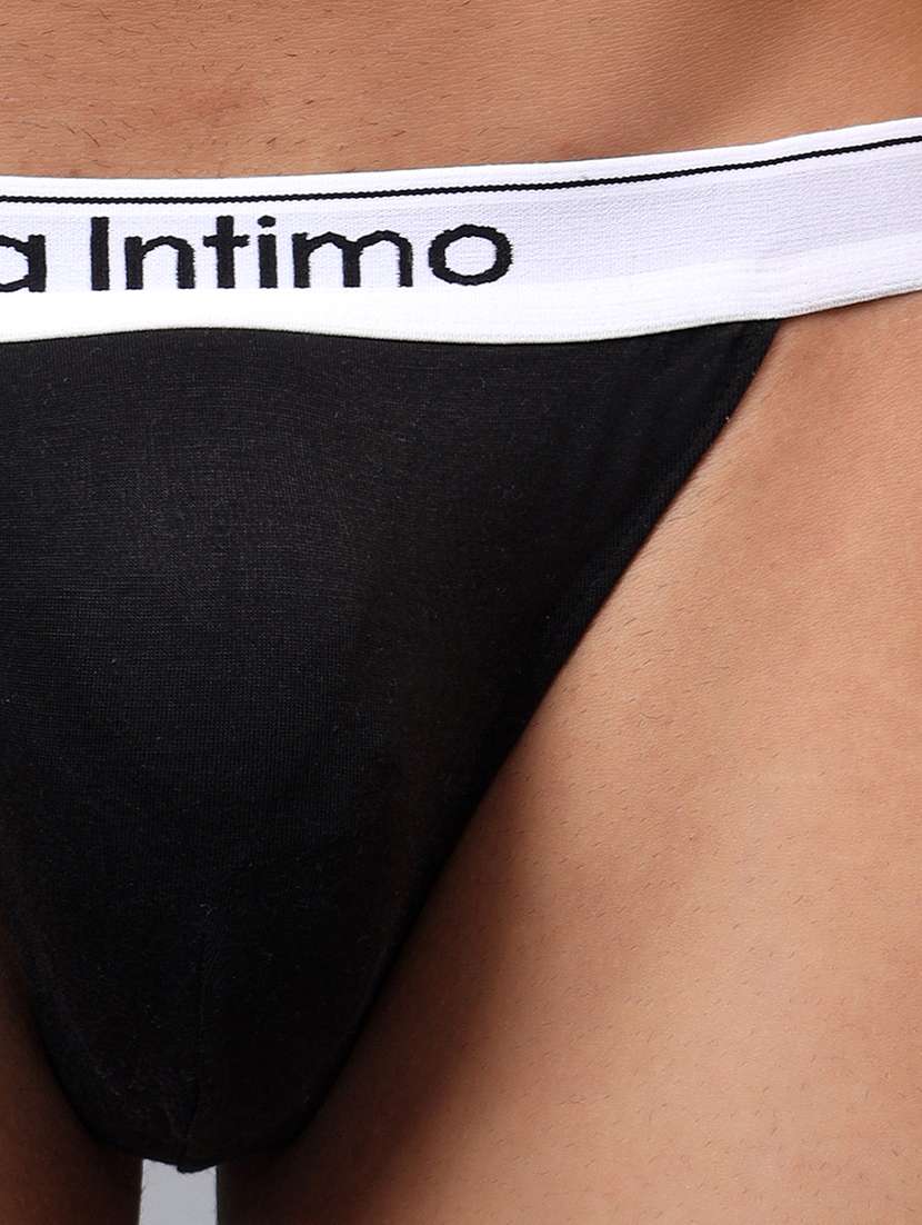 men solid low rise thongs brief - 21989413 -  Standard Image - 4