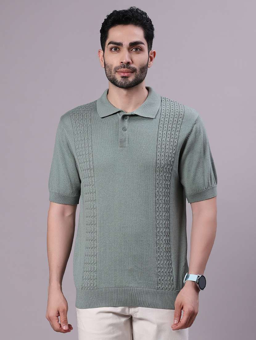 men self design short sleeve regular fit polo t-shirt - 21989466 -  Standard Image - 1