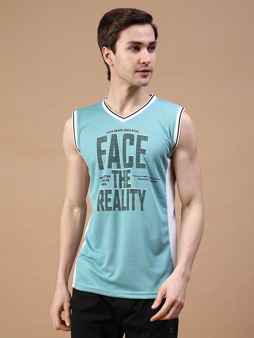 men typographic print round neck t-shirt - 21989471 -  Standard Image - 1