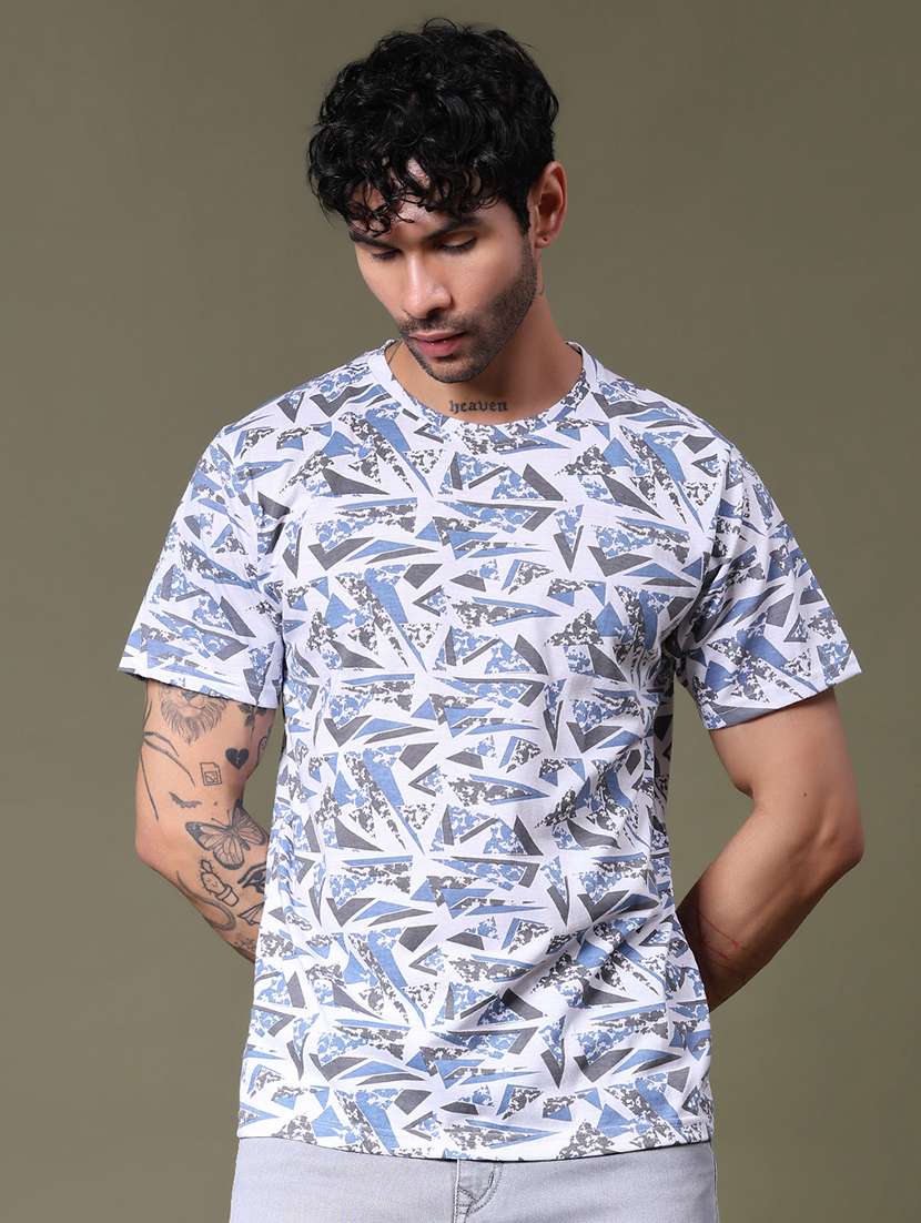 men printed short sleeve regular fit polo t-shirt - 21989475 -  Standard Image - 1