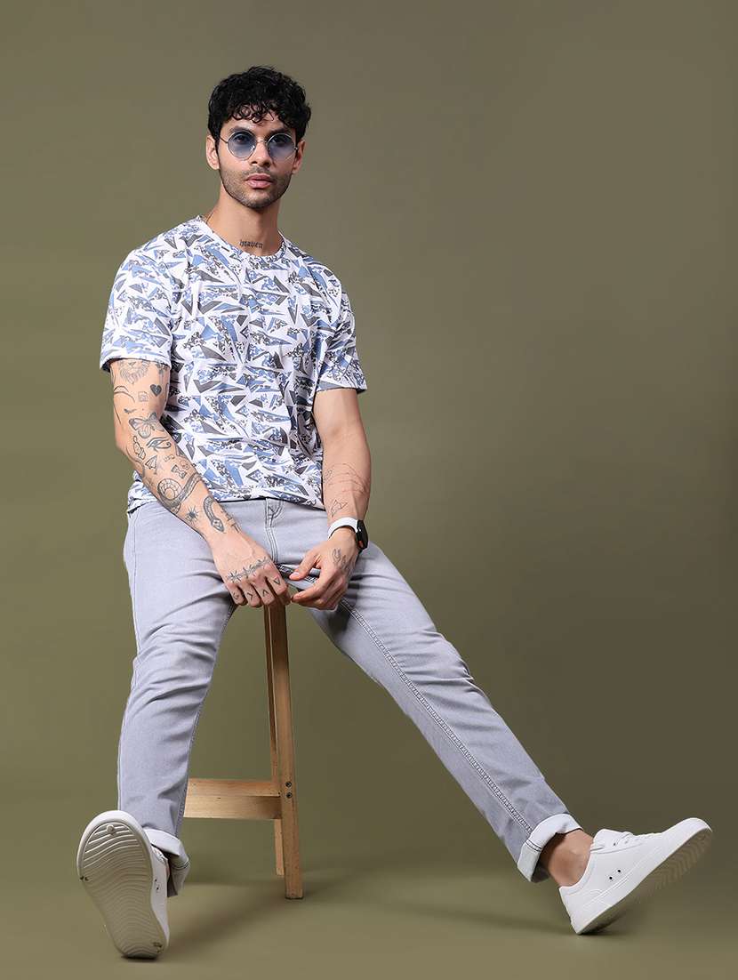 men printed short sleeve regular fit polo t-shirt - 21989475 -  Standard Image - 4