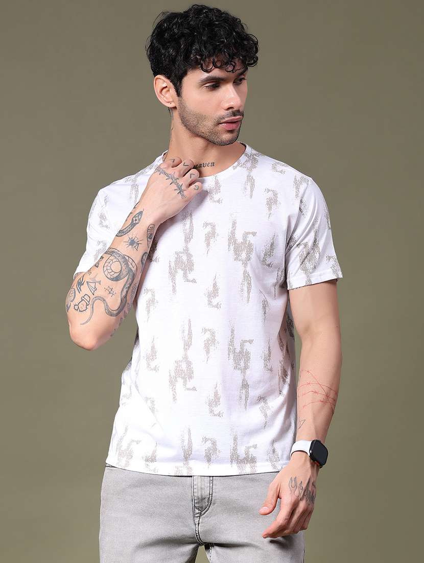 men printed short sleeve regular fit polo t-shirt - 21989476 -  Standard Image - 1