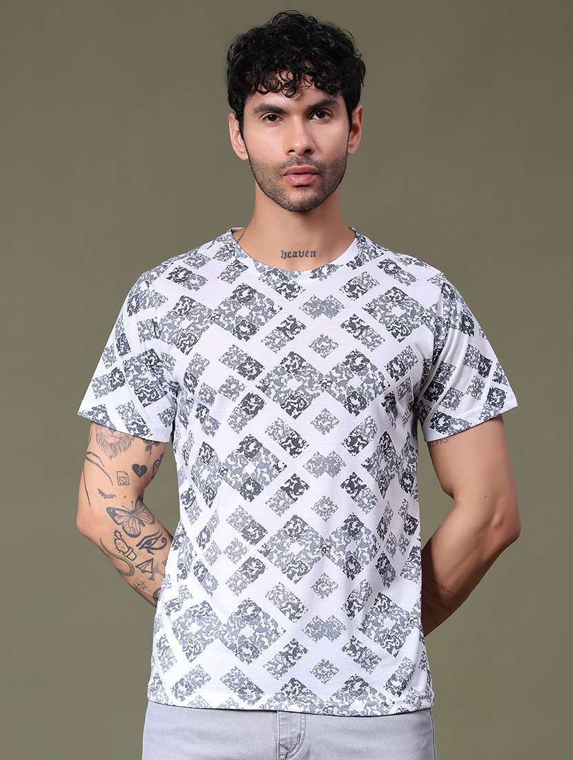 men printed short sleeve regular fit  t-shirt - 21989477 -  Standard Image - 1