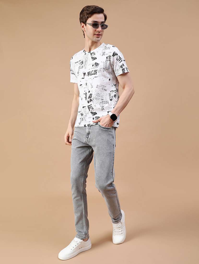 men printed short sleeve regular fit t-shirt - 21989478 -  Standard Image - 4