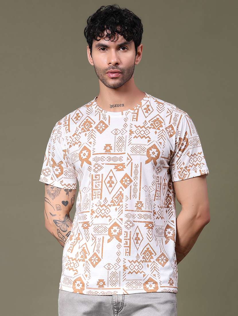 men printed short sleeve regular fit t-shirt - 21989479 -  Standard Image - 1