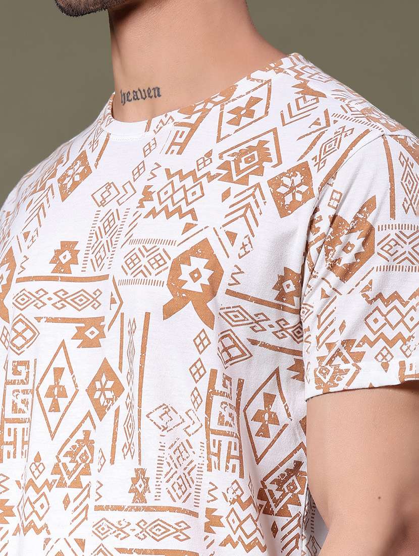men printed short sleeve regular fit t-shirt - 21989479 -  Standard Image - 4