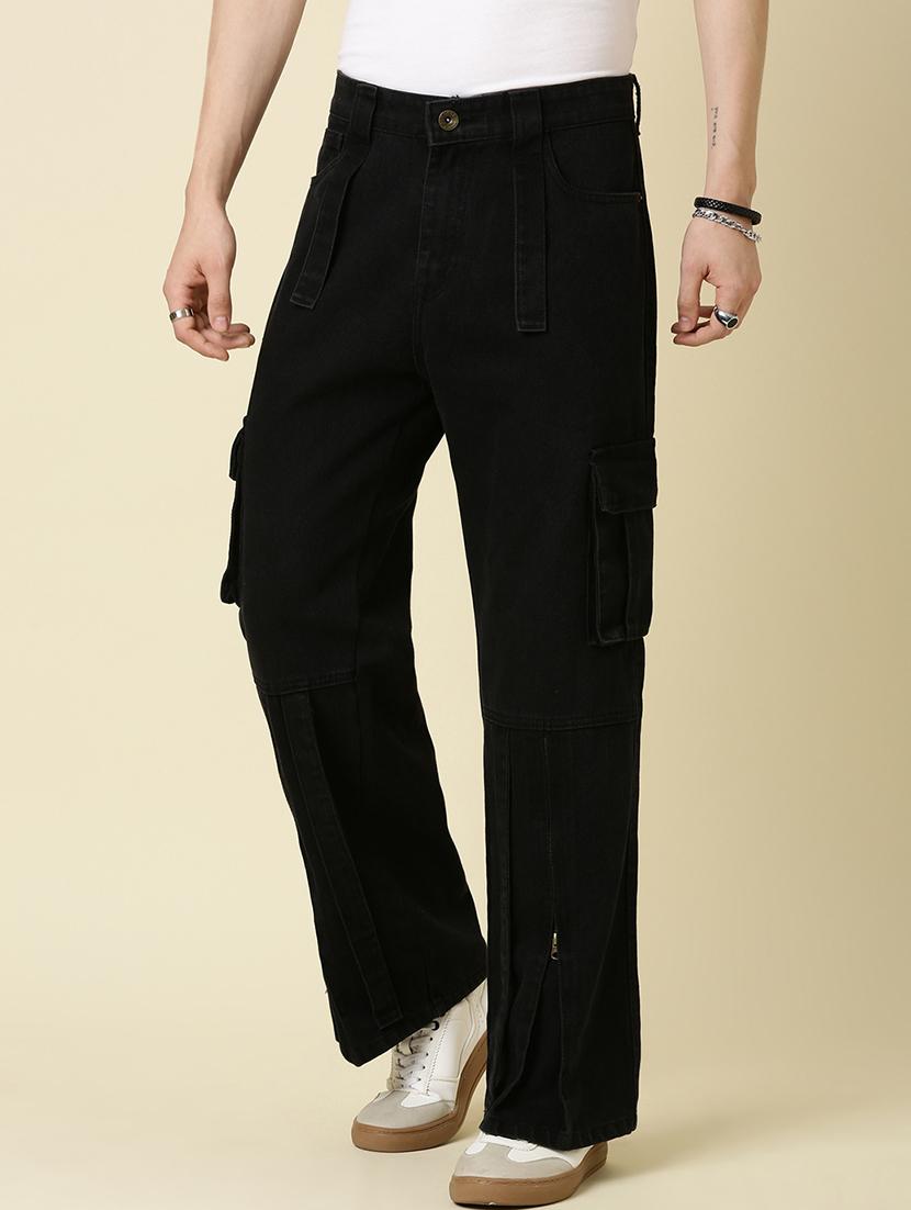 black denim cargos - 21989510 - Standard Image - 1