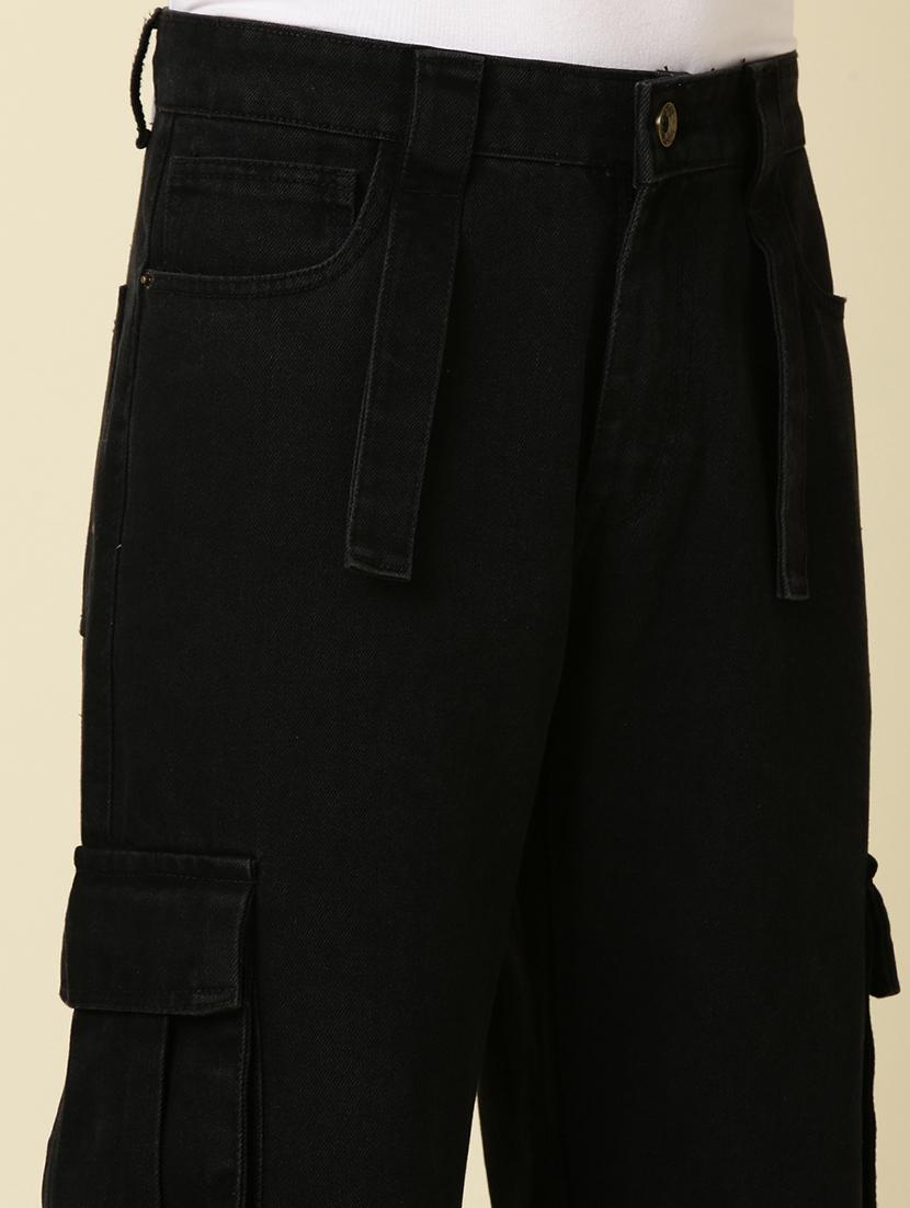 black denim cargos - 21989510 - Standard Image - 6