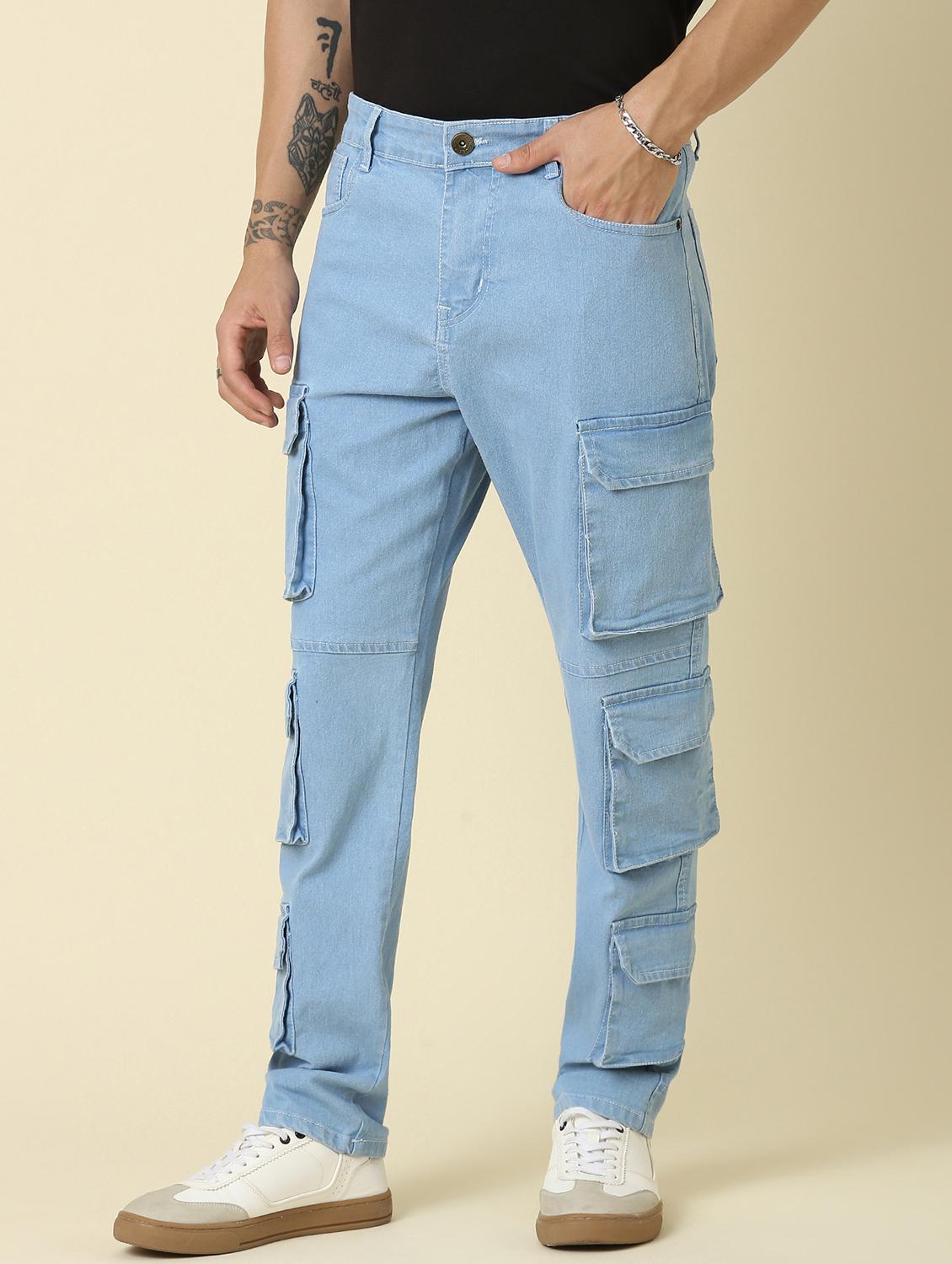 blue denim cargos - 21989512 -  Standard Image - 1