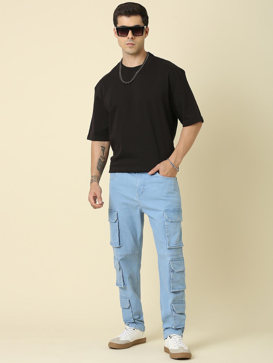blue denim cargos - 21989512 - Standard Image - 6
