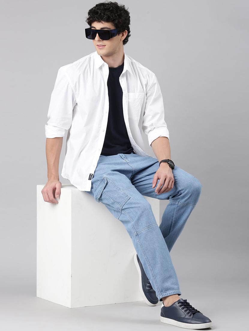 blue denim cargos - 21989518 -  Standard Image - 1