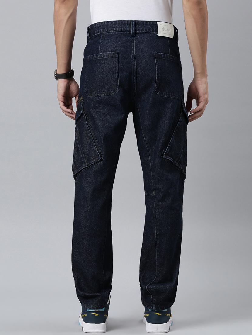 navy blue denim cargos - 21989520 - Standard Image - 4