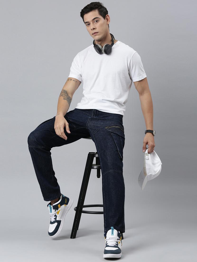 navy blue denim cargos - 21989520 - Standard Image - 6