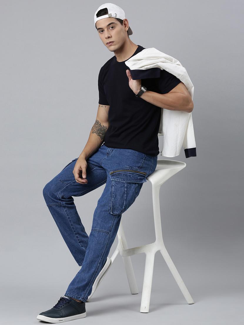 blue denim cargos - 21989521 -  Standard Image - 1