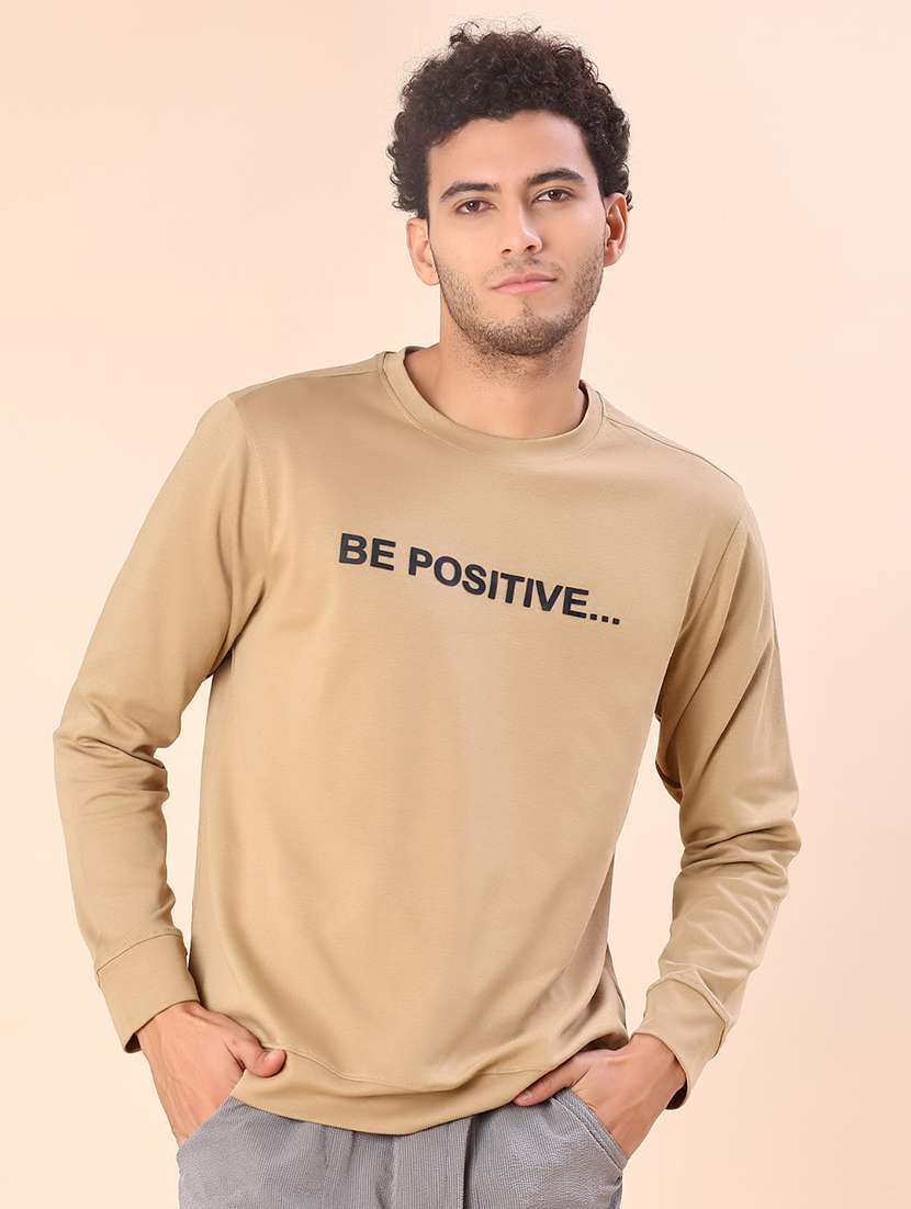 men chest print long sleeve regular fit sweatshirt - 21989541 -  Standard Image - 1