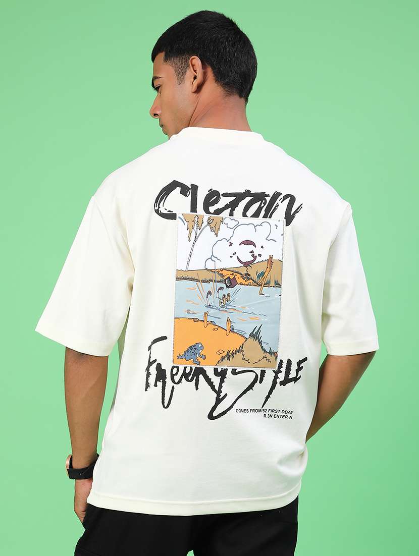 men printed short sleeve regular fit t-shirt