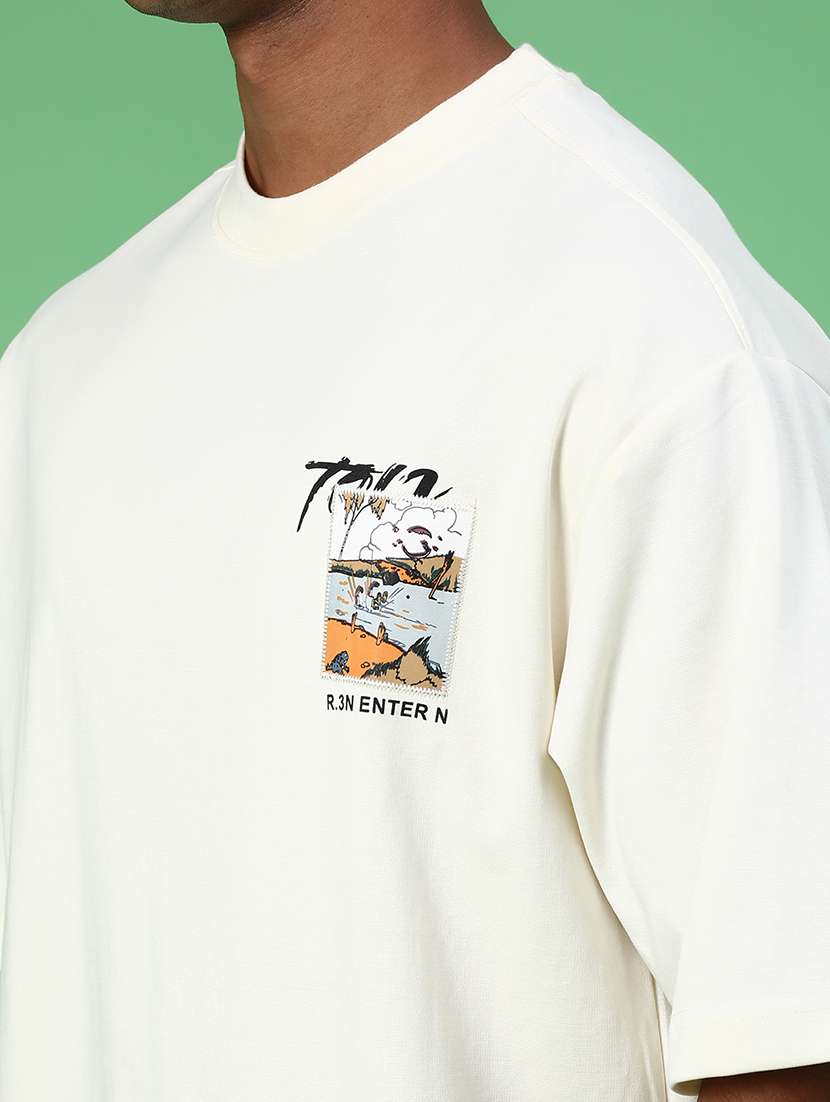 men printed short sleeve regular fit t-shirt - 21989675 -  Standard Image - 4