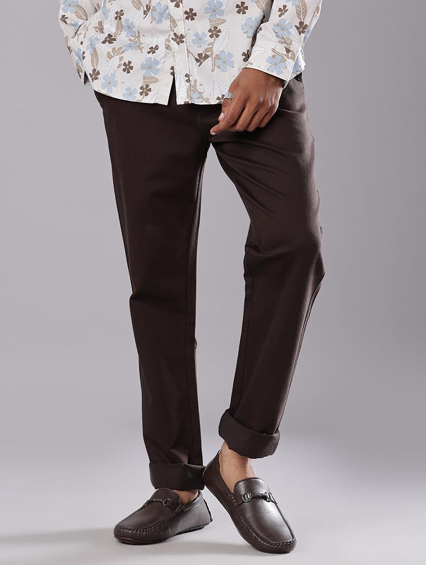 men solid mid rise straight fit chinos - 21989724 - Zoom Image - 0