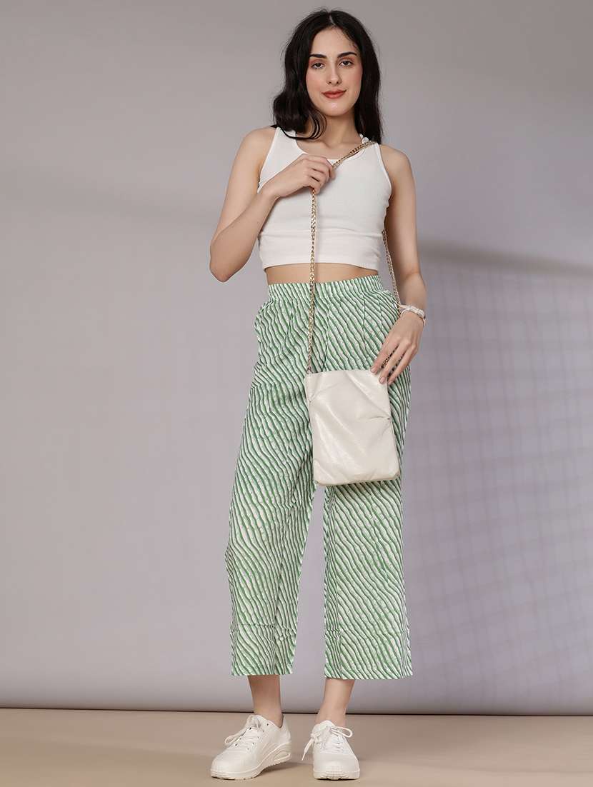 women printed mid rise palazzo - 21989798 -  Standard Image - 4