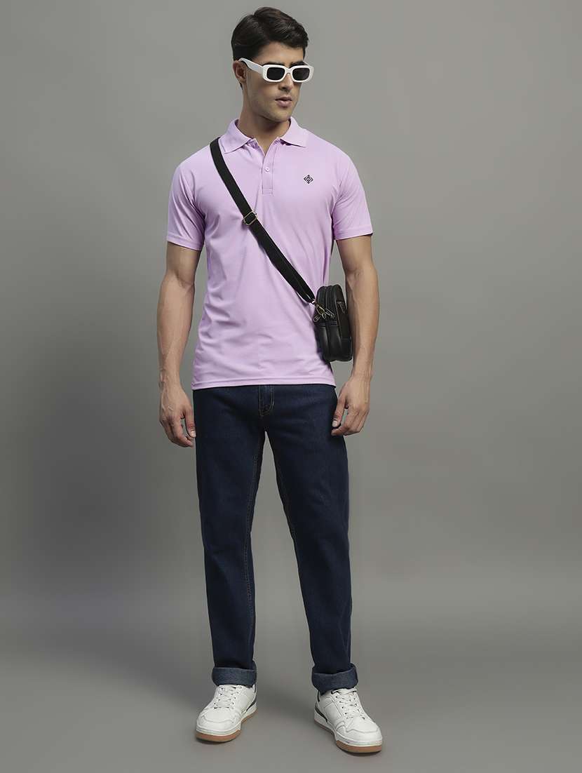 men solid short sleeve regular fit polo t-shirt - 21989826 -  Standard Image - 4