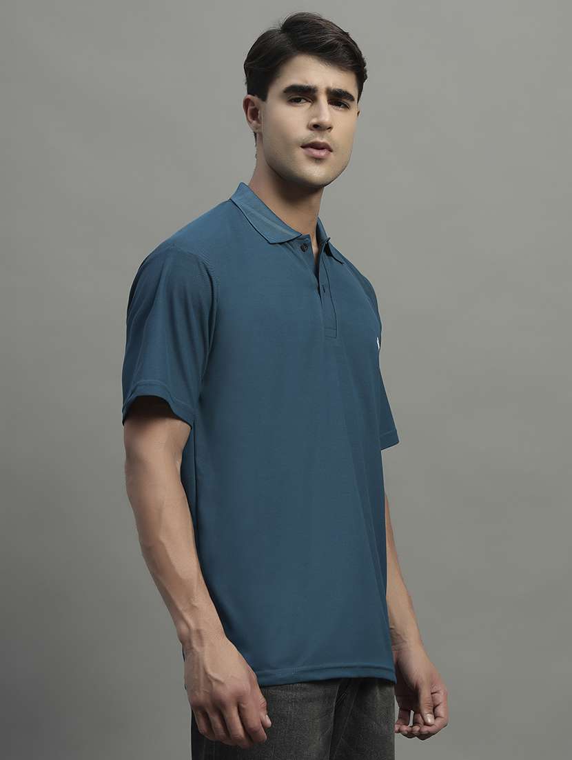 men solid short sleeve regular fit polo t-shirt - 21989831 -  Standard Image - 1