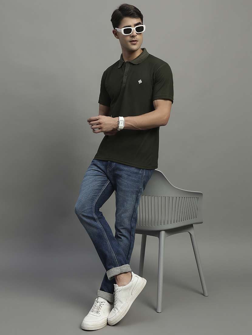 men solid short sleeve regular fit polo t-shirt - 21989832 -  Standard Image - 4