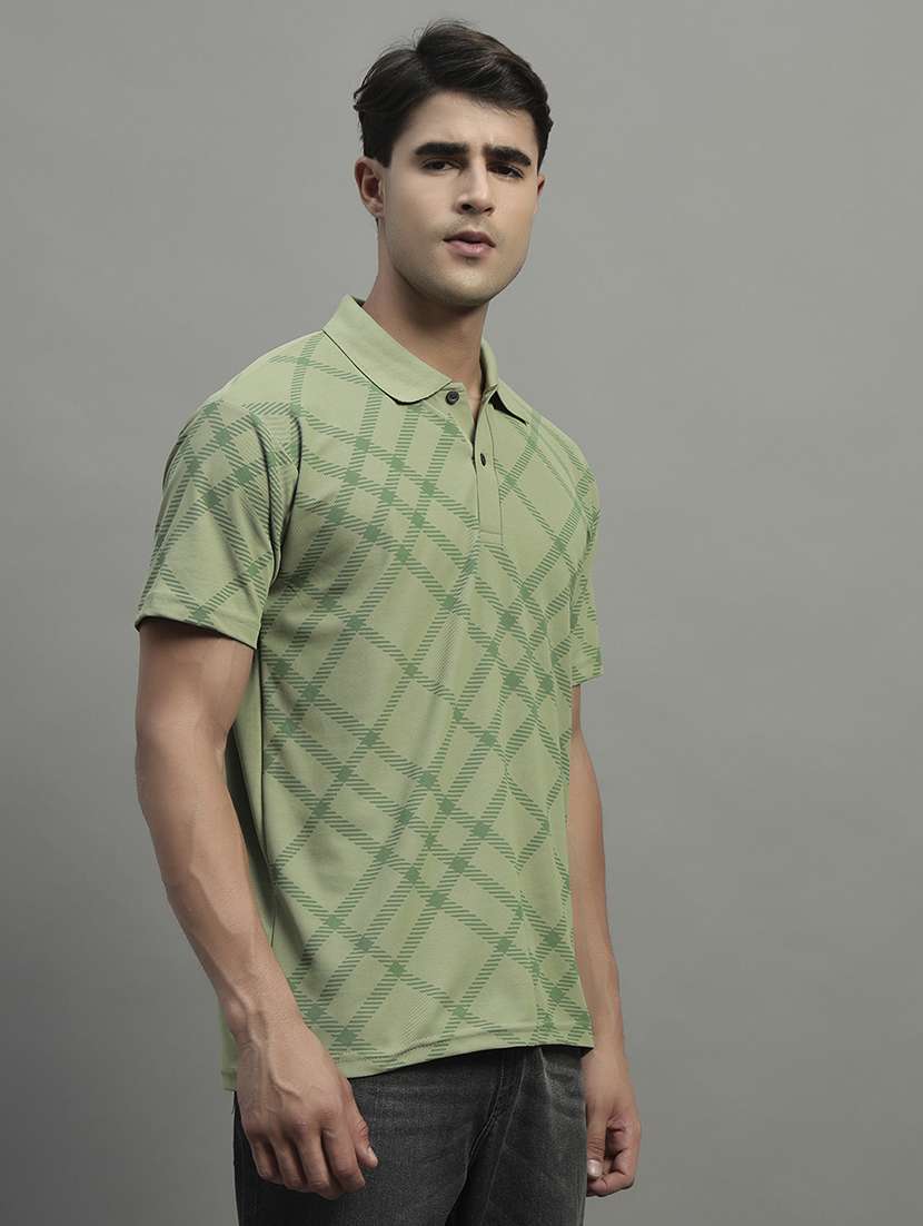 men printed short sleeve regular fit polo t-shirt - 21989838 -  Standard Image - 1