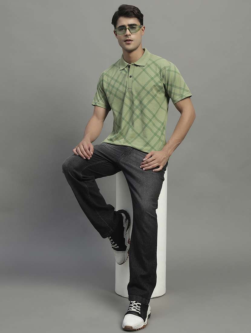 men printed short sleeve regular fit polo t-shirt - 21989838 -  Standard Image - 4